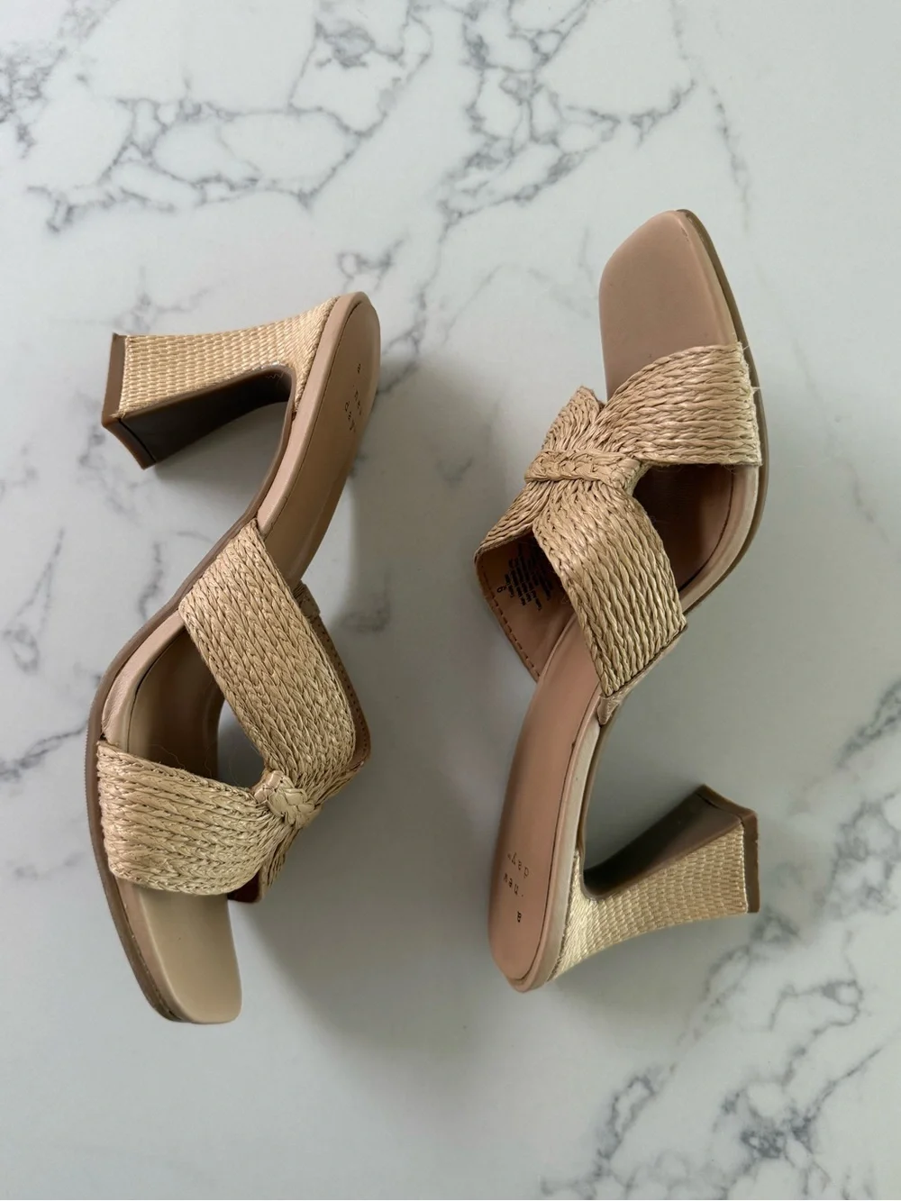A New Day Tia Mule Heels - Beige - Size 9